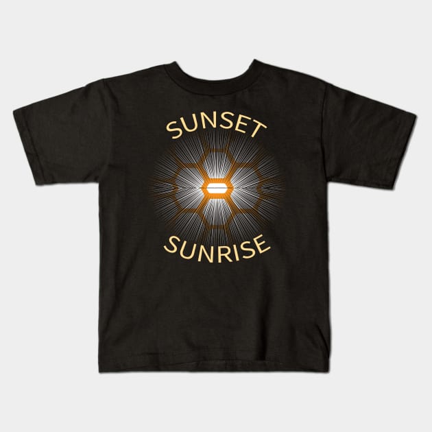 Sunrise Sunset Kids T-Shirt by Imutobi